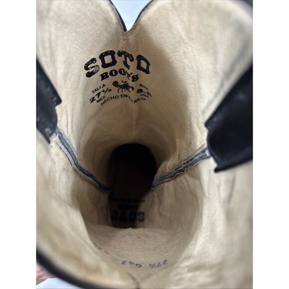 Soto Handmade Alligator Hornback Made in Mexico Tail Boots Size 8.5 Mex 27.5 - Picture 4 of 6